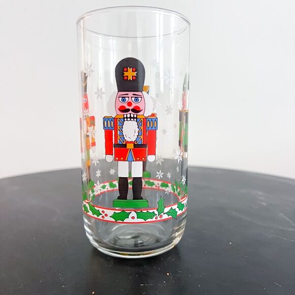 Set of 3 1980s Libby Nutcracker Drinking Glasses Holiday Christmas Vintage - Picture 3 of 7